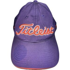 Titleist Footjoy Pro V1 Purple Orange Cap‎ Embroidered Adjustable Golf Hat